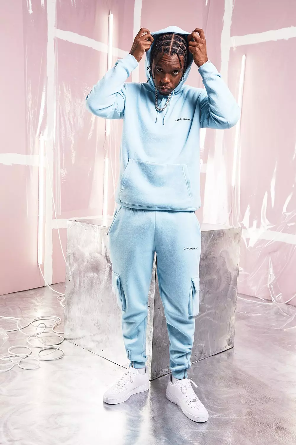 Baby blue hot sale tracksuit